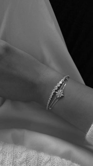 Camelia Bracelet White Gold Plated