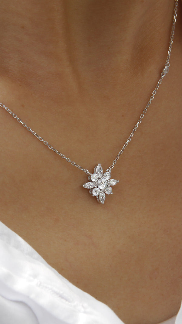 Camelia Necklace Sterling Silver