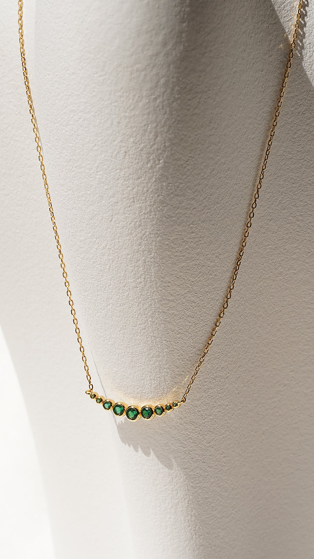 Carissa Emerald Necklace 18K Gold Vermeil