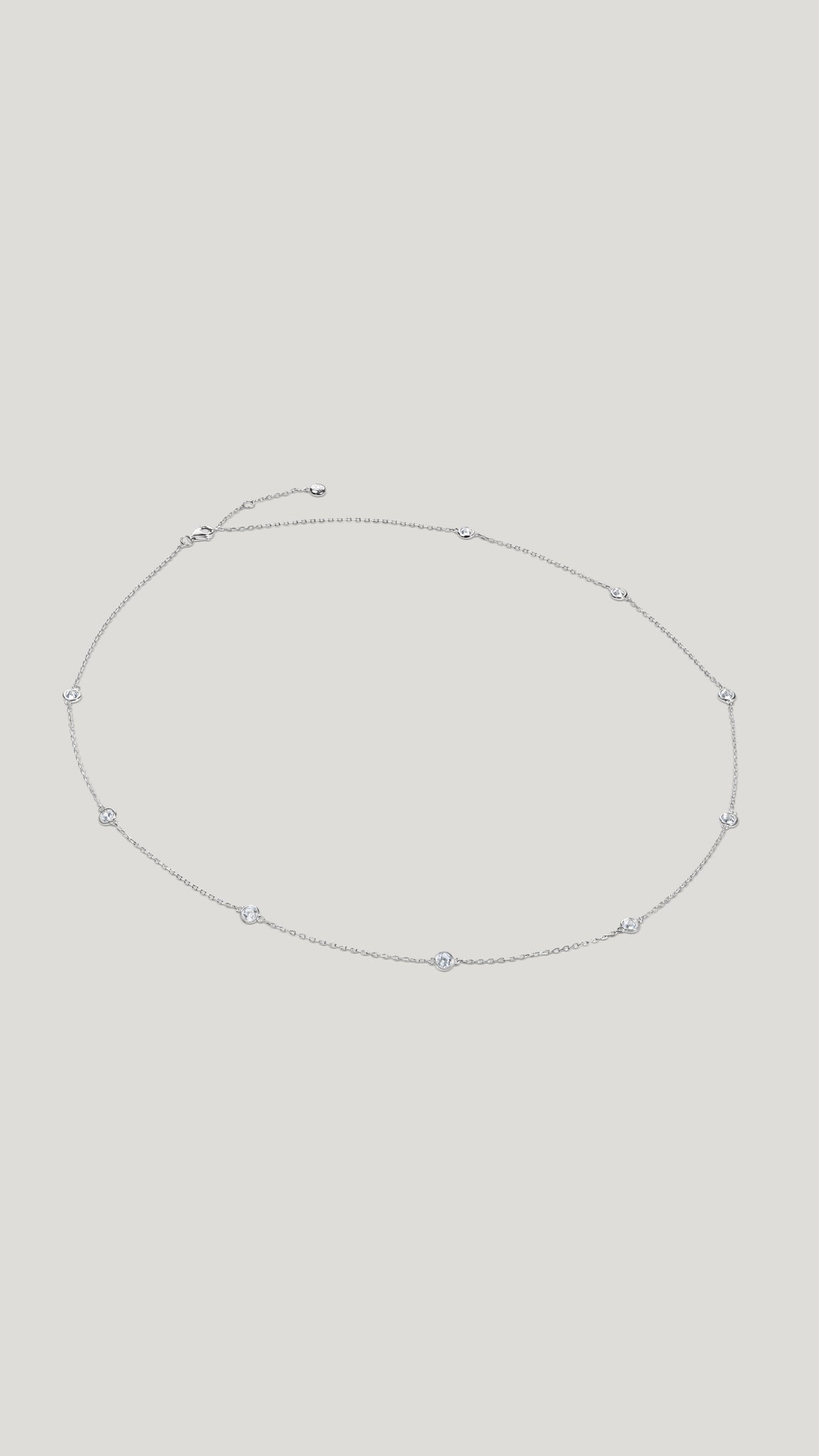 Petra Necklace White Gold Plated