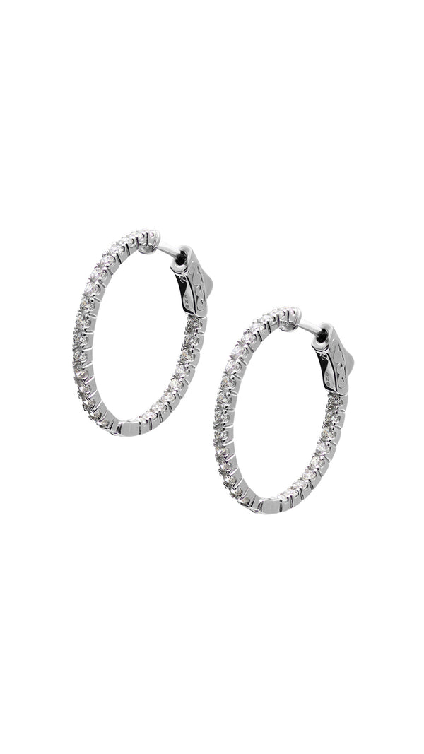 Cassia Small Hoop Earrings Sterling Silver