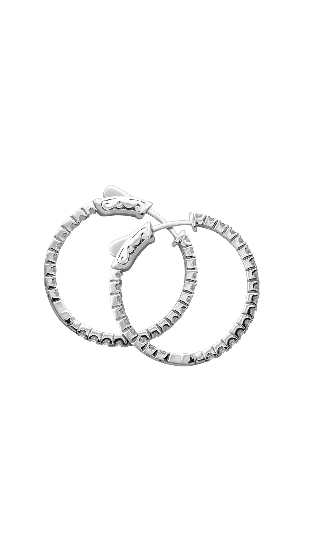 Cassia Small Hoops White Gold Plated