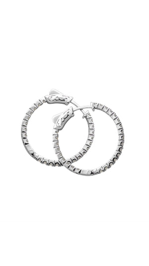 Cassia Small Hoop Earrings Sterling Silver