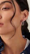 Cassia Small Hoops White Gold Plated