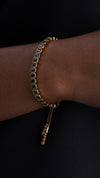 Cassidy Emerald Green Bracelet Gold Vermeil