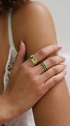 Cassidy Ring Emerald 18K Gold Vermeil