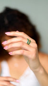 Cassidy Emerald Green Ring Gold Vermeil