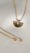 Celene Fan Necklace 18K Gold Vermeil