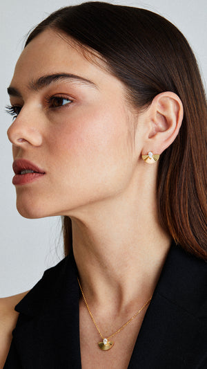 Celene Stud Earrings Gold Vermeil