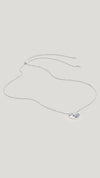 Celene Fan Necklace White Gold Plated