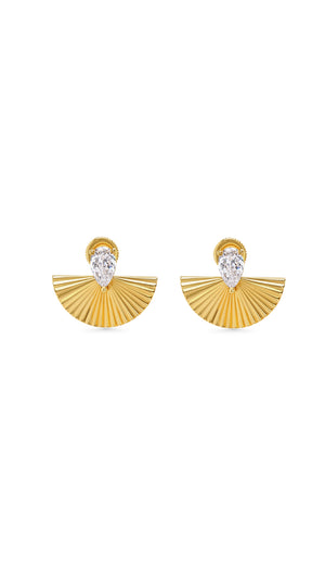 Celene Stud Earrings Large Gold Vermeil