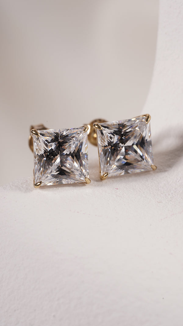 Chester Stud Earrings 9K Yellow Gold