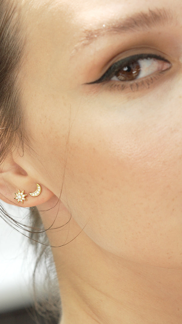 Comet Stud Earring Gold Vermeil