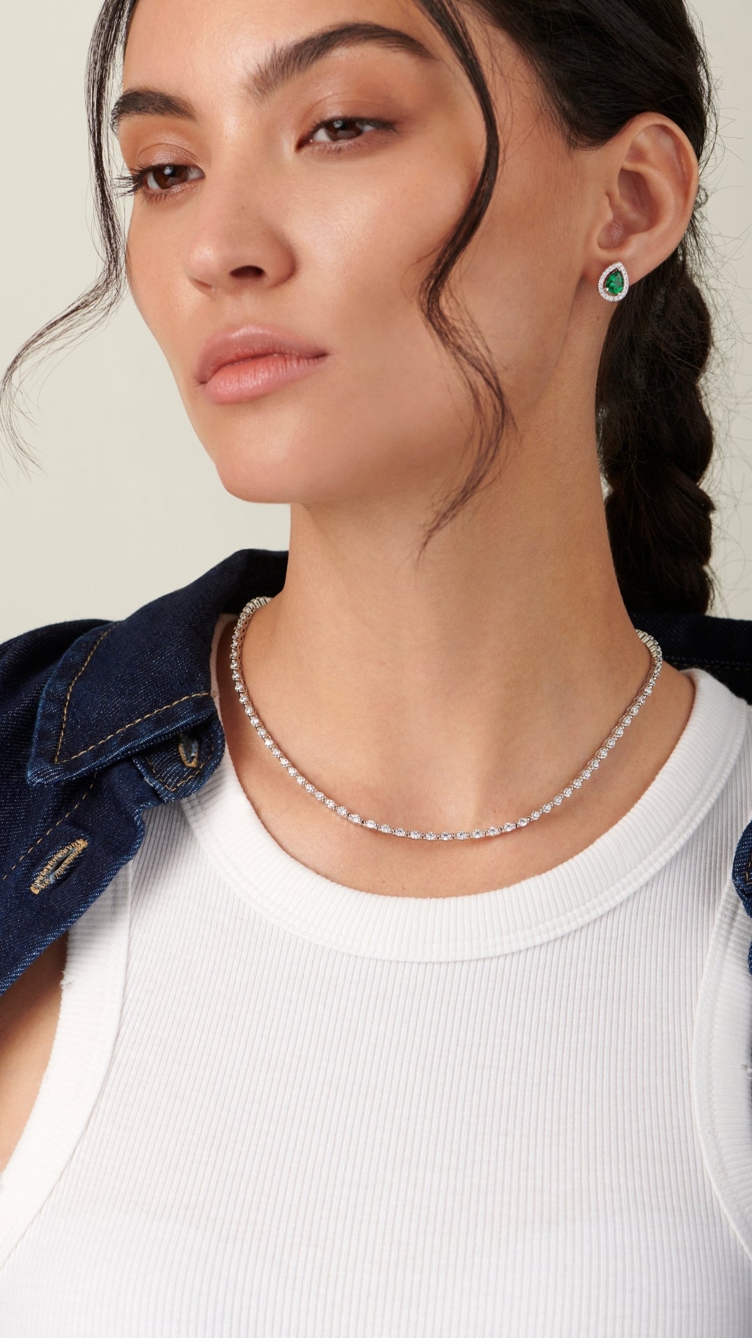 Coralie Necklace White Gold Plated