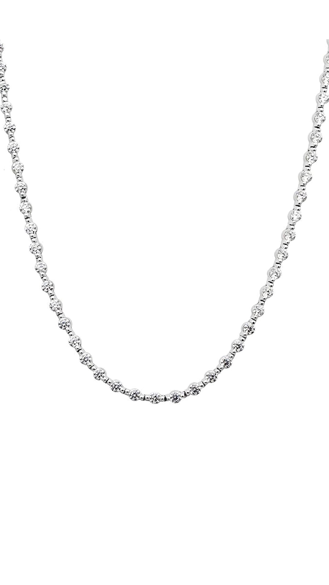 Coralie Necklace White Gold Plated