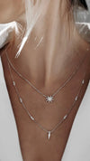 Cosmo Necklace White Gold Plated