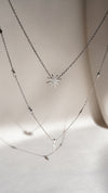 Cosmo Necklace White Gold Plated