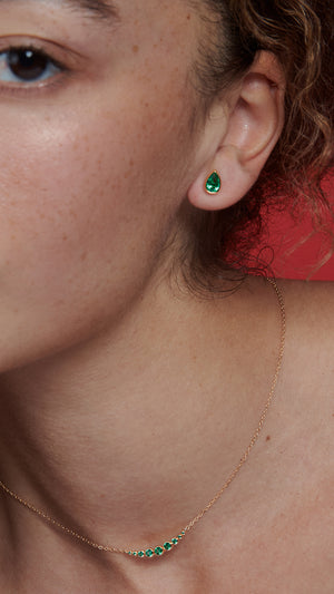 Danu Studs Emerald 18K Gold Vermeil