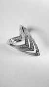 Delta Ring White Gold Plated