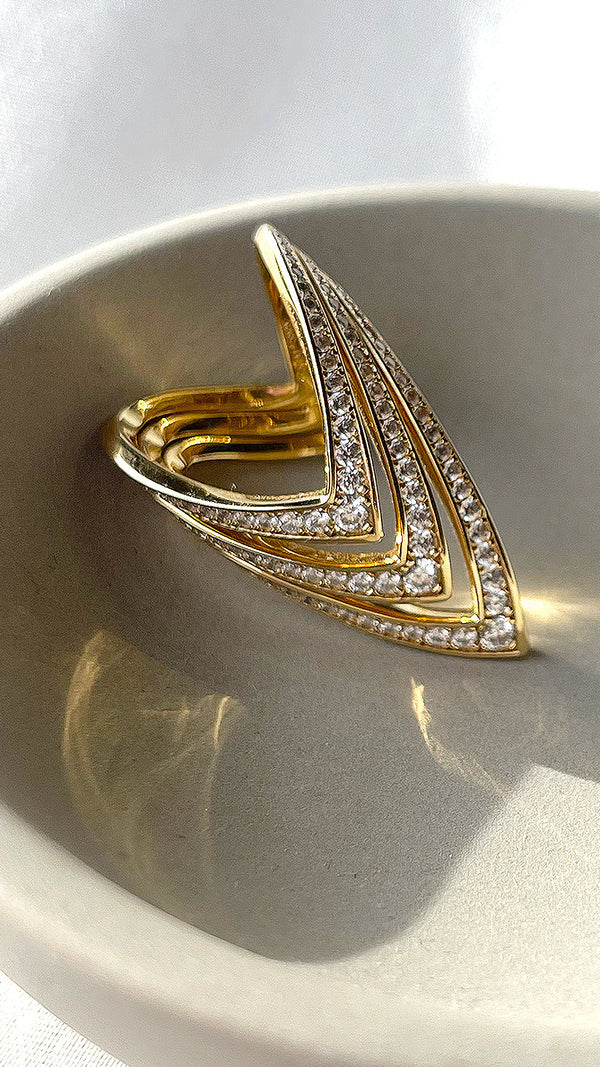 Delta Ring Gold Vermeil