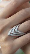 Delta Ring White Gold Plated