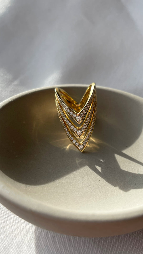 Delta Ring Gold Vermeil