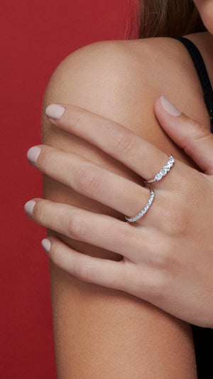 Dianna and Donna lab-grown diamond eternity rings for women