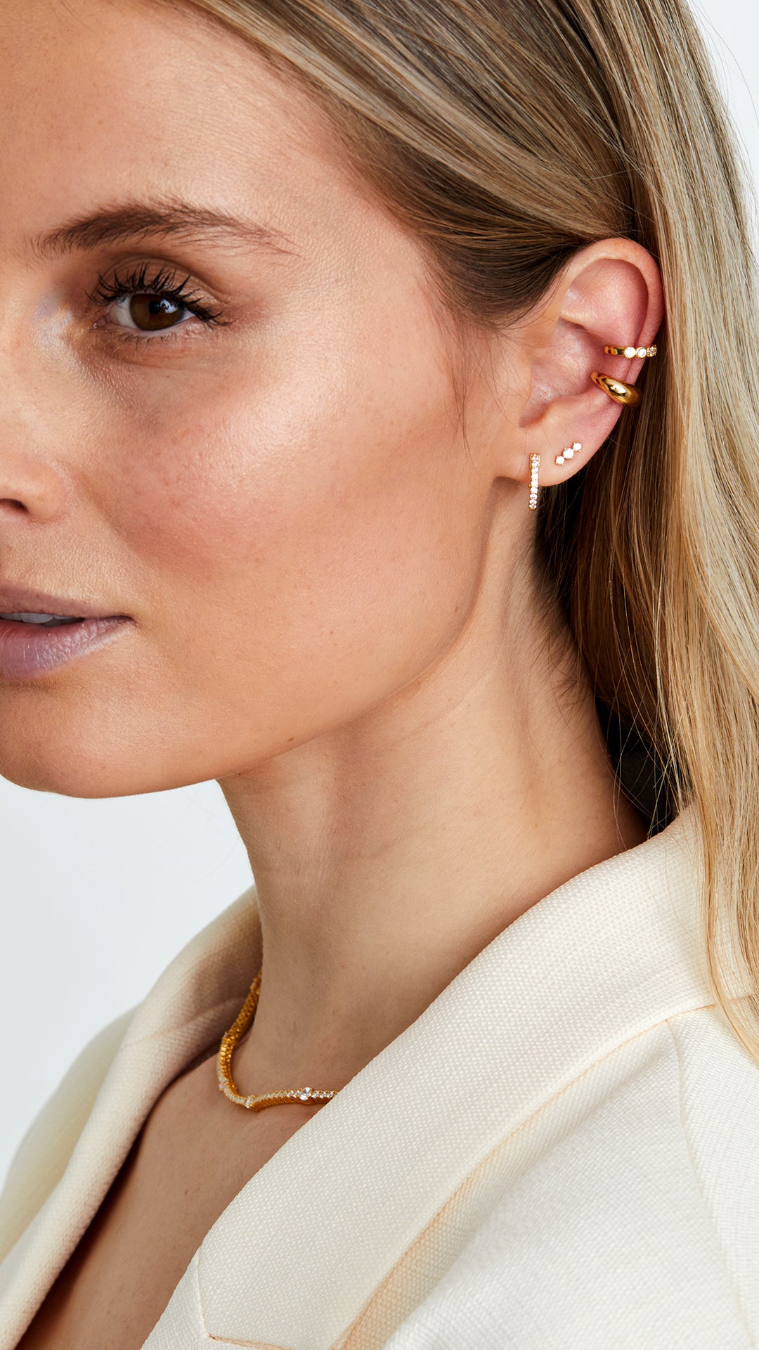 Dree Stud Earrings Gold Vermeil