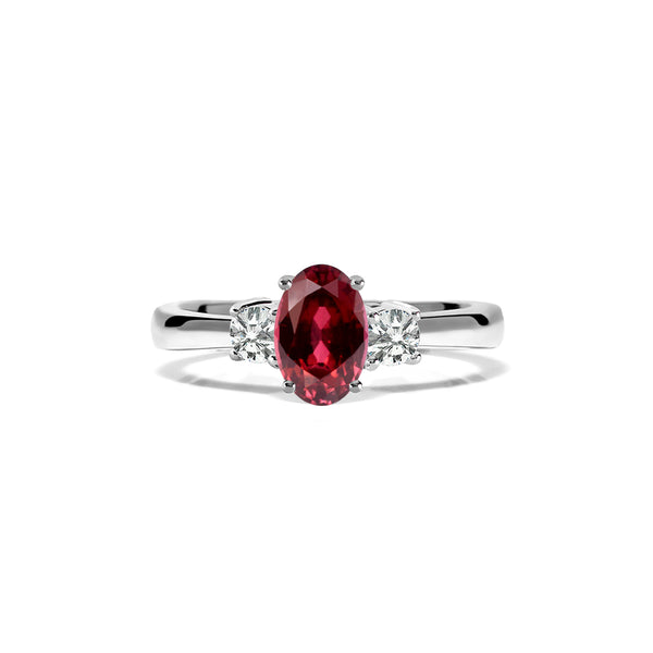 Elizabeth Ring 1.50ct Ruby 18K White Gold