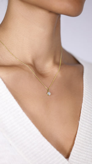 Elle Diamond Necklace 18K Yellow Gold