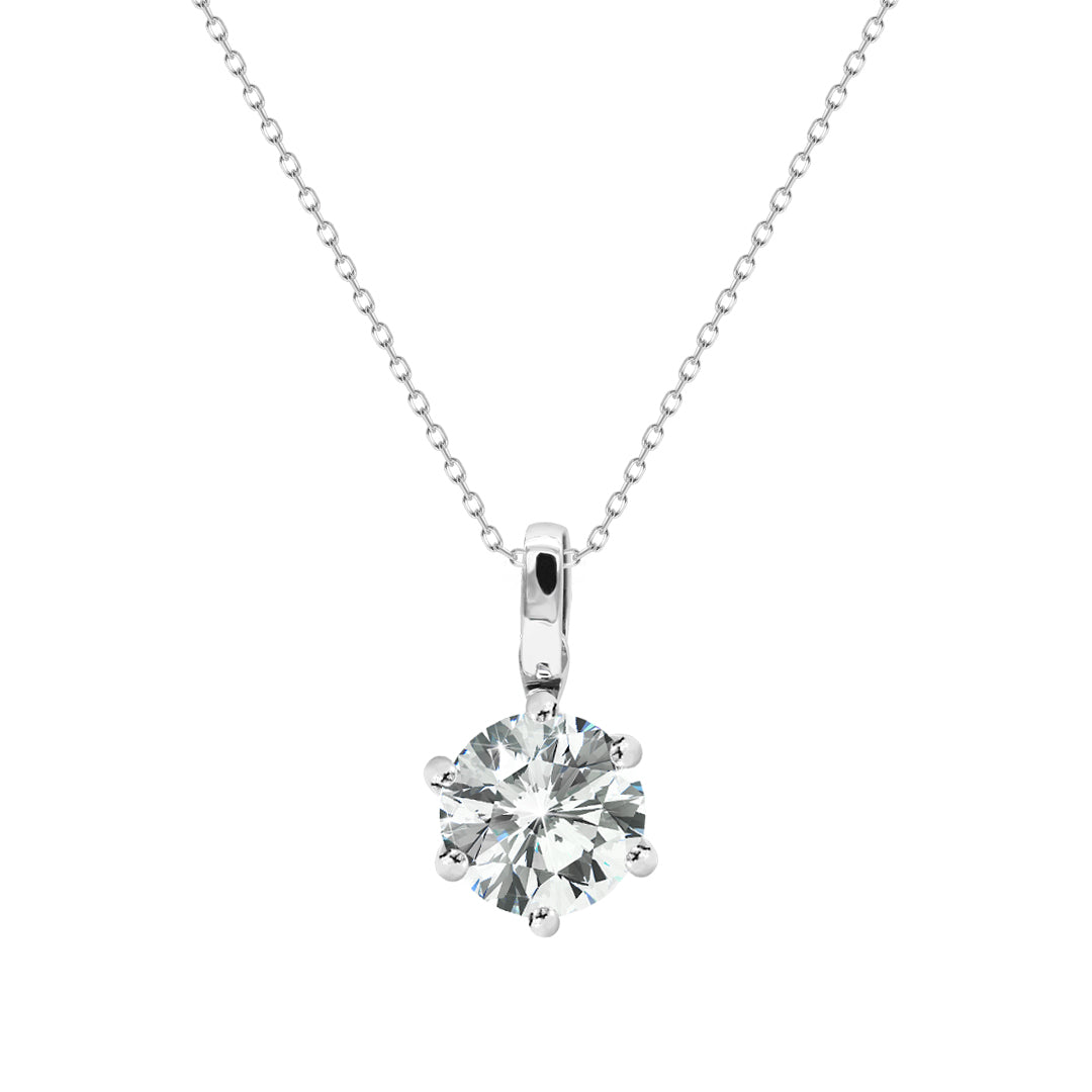 Elle Diamond Necklace 18K White Gold