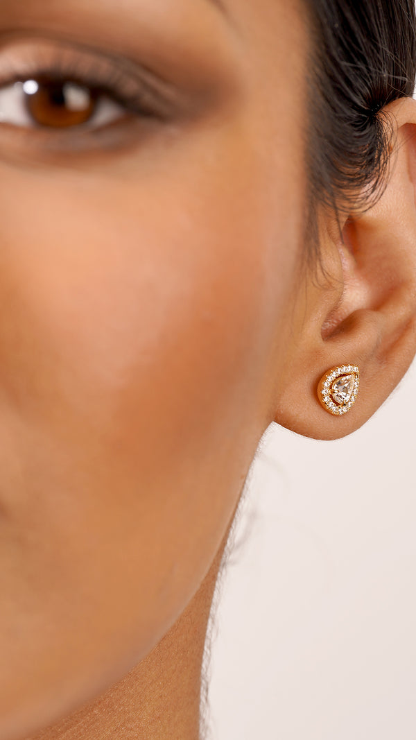 Emile Stud Earrings Gold Vermeil