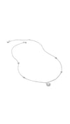 Classic sterling silver borderset Pear necklace for women.