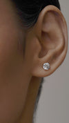 Irene Diamond Stud Earrings 18K White Gold