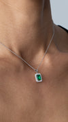 Eton Emerald Green Necklace Sterling Silver