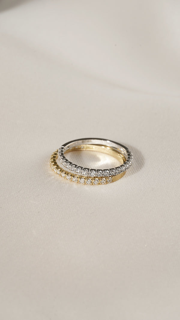 Fallon Half Eternity Ring 9K Yellow Gold