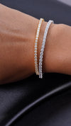 Francine Round Prong Tennis Bracelet 18K Gold Vermeil