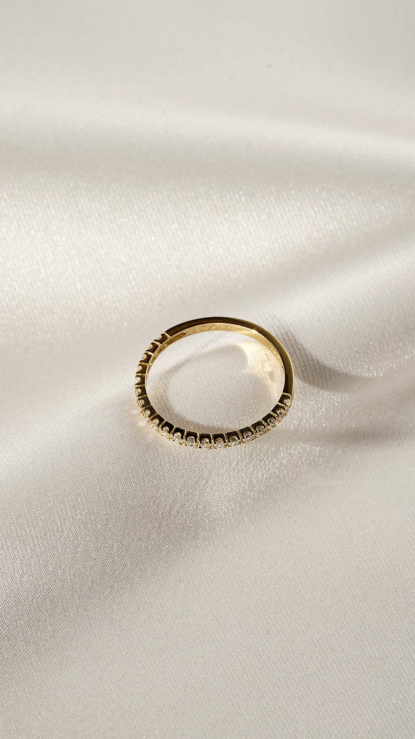 Fallon Half Eternity Ring Gold Vermeil