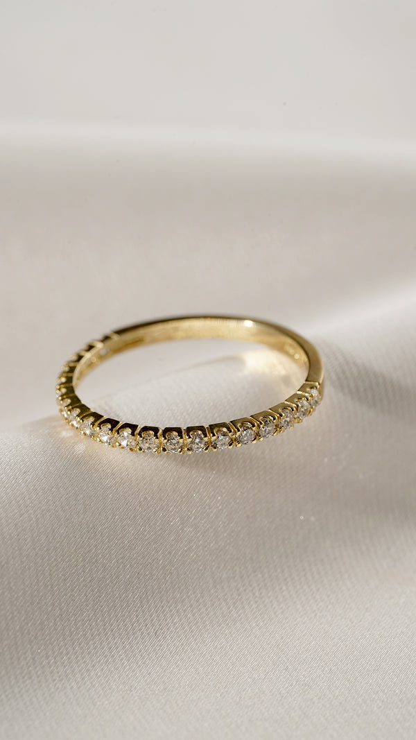 Fallon Half Eternity Ring Gold Vermeil