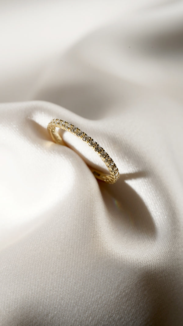 Fallon Half Eternity Ring Gold Vermeil