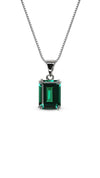 Fulton Emerald Green Necklace White Gold