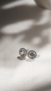 Gwen Studs White Gold Plated