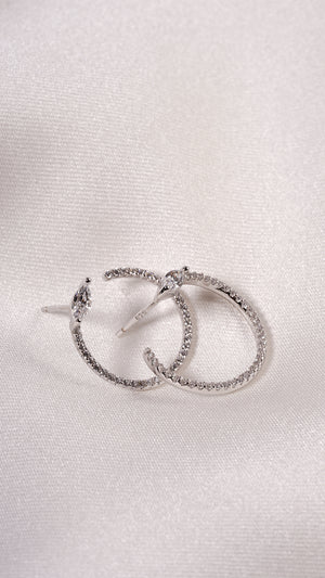 Gaea Hoop Earrings Sterling Silver