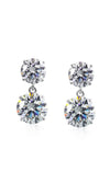 Gia Double Round Drop Earrings