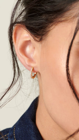 Gold Vermeil Baby Hoops for women