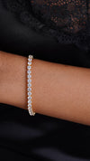 A statement diamond tennis bracelet alternative with dazzling 9.5ct eq. stones.