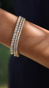 Hailey Round Prong Tennis Bracelet 18K Gold Vermeil