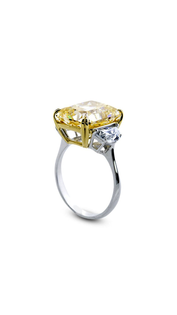 Harlow Yellow Ring 9K White Gold