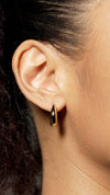 Classic polished teardrop hoop earrings with a timeless silhouette