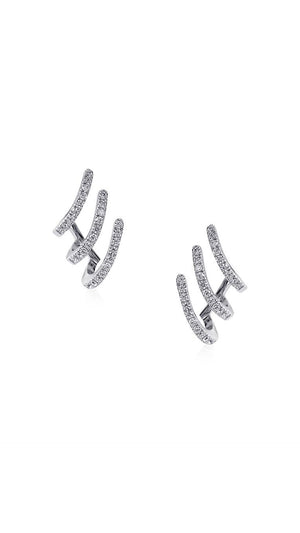 Jax Ear Cuffs White Gold Plated